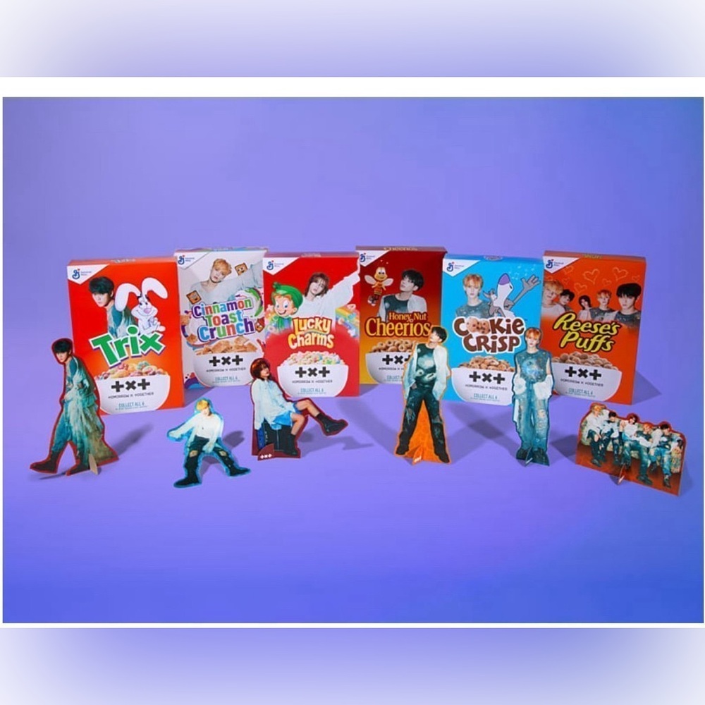 K-POP ТХТ
TOMORROW X
TOGETHER Reese's
Puffs, Lucky Charm & Cookie Crisp Cereal